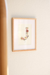 Custom Pressed Flower Monogram Frame