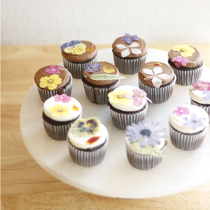 Pressed Flower Cupcakes